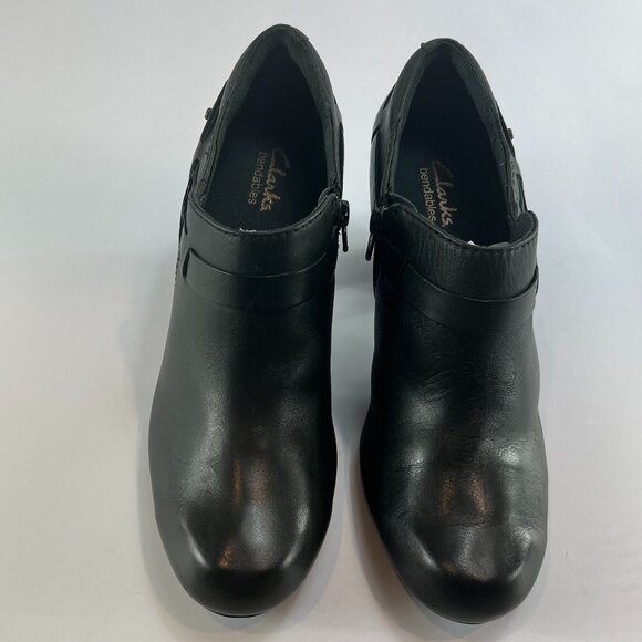 Clarks Bendables Leather Zip Ankle Booties - Picture 3 of 16